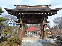 Ganjoji Temple main gate Nirasaki city
